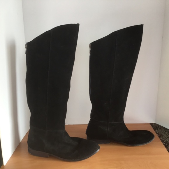K&M Black Tall Faux Suede Boots 9 - Picture 6 of 8